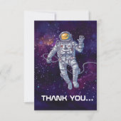 Birthday. Astronaut in de ruimte met Sterren & Gal Kaart (Voorkant)