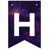 Birthday. Astronaut in de ruimte met Sterren & Gal Vlaggetjes (Tweede vlag)