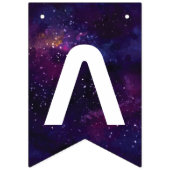 Birthday. Astronaut in de ruimte met Sterren & Gal Vlaggetjes (Derde vlag)