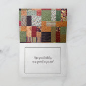Birthday Autumn Quilt Kaart (Binnen)