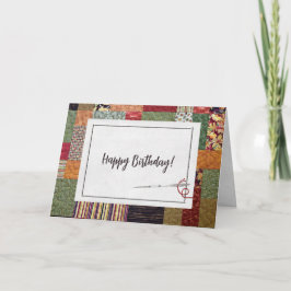 Birthday Autumn Quilt Kaart
