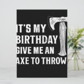 Birthday Axe Throwing Gift Menu (Staand voorkant)