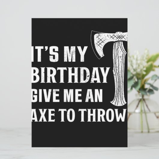 Birthday Axe Throwing Gift Menu (Staand voorkant)