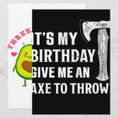 Birthday Axe Throwing Gift Menu (Voorkant / Achterkant)
