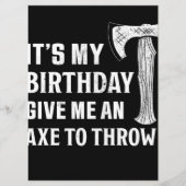 Birthday Axe Throwing Gift Menu (Voorkant)