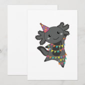 Birthday Axolotl Garland Adult Cloth Face Mask Kaart (Voorkant / Achterkant)