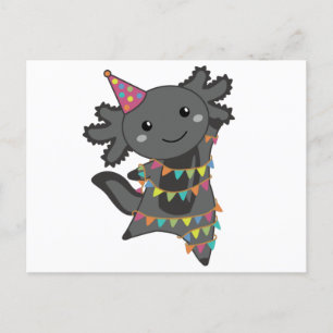 Birthday Axolotl Garland Briefkaart