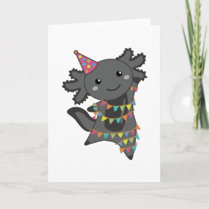 Birthday Axolotl Garland Kaart