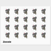 Birthday Axolotl Garland Vierkante Sticker (Vel)