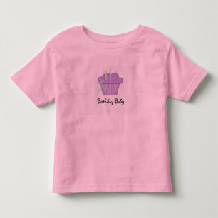 Birthday Baby Cupcake met kaarsen Kinder Shirts