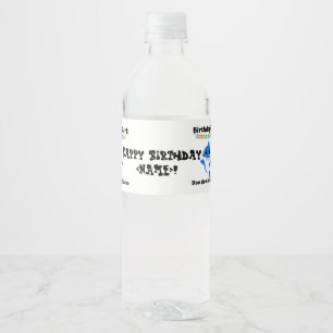 Birthday Baby Shark Waterfles Etiket