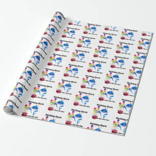 Birthday Baby Shark wrapting paper Cadeaupapier