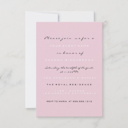 Birthday Baby shower roze goudballonfeest Kaart (Voorkant)