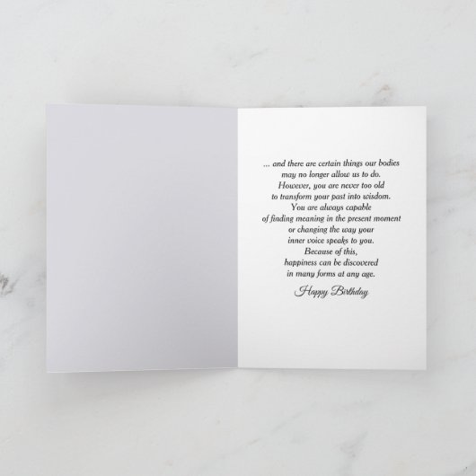 Birthday Baby's Breath Bouquet In White Jug Kaart (Binnen)