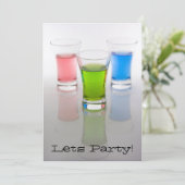 Birthday / Bachelor Party Invitation Kaart (Staand voorkant)