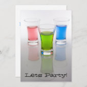 Birthday / Bachelor Party Invitation Kaart (Voorkant / Achterkant)