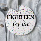 Birthday Badge - achttien vandaag Ronde Button 6,0 Cm (In situ)