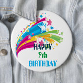 Birthday Badge - Happy 9th Birthday Ronde Button 6,0 Cm (In situ)