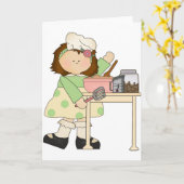 Birthday Baker Girl Kaart (Gele Bloem)