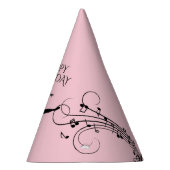 Birthday Ballerina Dansing met Muzieknoten Feesthoedjes (Rechts)