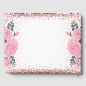 Birthday Ballerina Moon Pastel Pink Glitter Gastenboek (Achterkant)