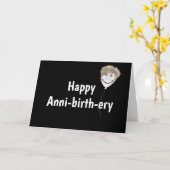 Birthday-ballongezicht op zwart kaart (Gele Bloem)