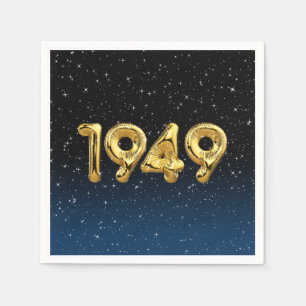 Birthday-ballonnen 1949 in sterren servet