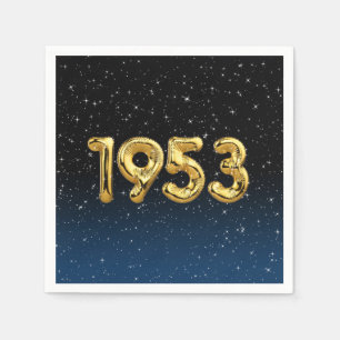 Birthday-ballonnen 1953 in sterren servet