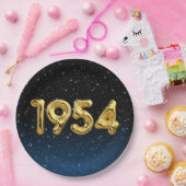 Birthday-ballonnen 1954 in sterren papieren bordje (Feest)