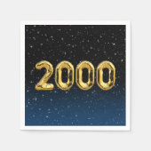Birthday-ballonnen 2000 in Stars Napkins Servet (Voorkant)