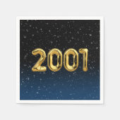 Birthday-ballonnen 2001 in sterren servet (Voorkant)