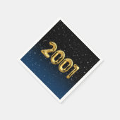 Birthday-ballonnen 2001 in sterren servet (Hoek)