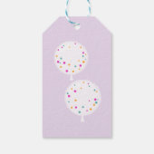 Birthday-ballonnen aanpasbaar cadeau labels lila cadeaulabel (Achterkant)