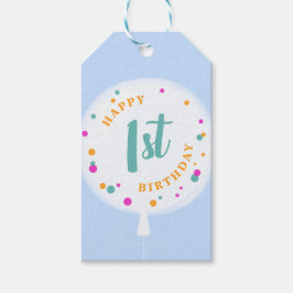 Birthday ballonnen aanpasbaar cadeautje labels bla cadeaulabel