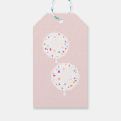 Birthday ballonnen aanpasbaar cadeautje labels roz cadeaulabel (Achterkant)