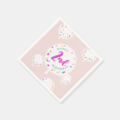 Birthday-ballonnen aanpasbaar luienroze servet (Hoek)