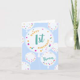 Birthday-ballonnen aanpasbaar verjaardagskaart bla kaart