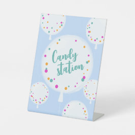 Birthday-ballonnen aanpasbaar voetballon blauw reclamebord met voetstuk