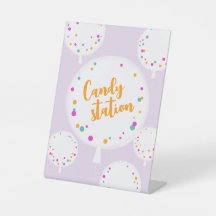 Birthday-ballonnen aanpasbaar voetstuk lila