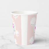 Birthday-ballonnen aanpasbare papieren bekerroze bekers (Links)