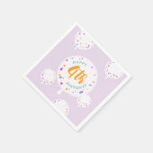 Birthday-ballonnen aanpasbare servetten lila (Hoek)