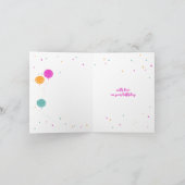 Birthday-ballonnen aanpasbare verjaardagskaart lil kaart (Binnen)