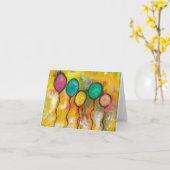 Birthday-ballonnen - Blank Wenskaart Kaart (Gele Bloem)