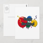 Birthday-ballonnen Briefkaart (Voorkant / Achterkant)