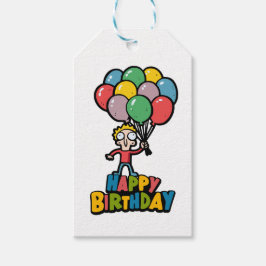Birthday-ballonnen Cadeaulabel