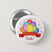 Birthday-ballonnen en banner-Button Ronde Button 5,7 Cm (Voorkant /achterkant)