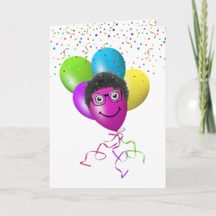 Birthday-ballonnen en Confetti-Humor Kaart