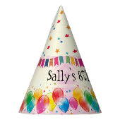 Birthday-ballonnen en Pet van de sterrenpartij Feesthoedjes (Links)