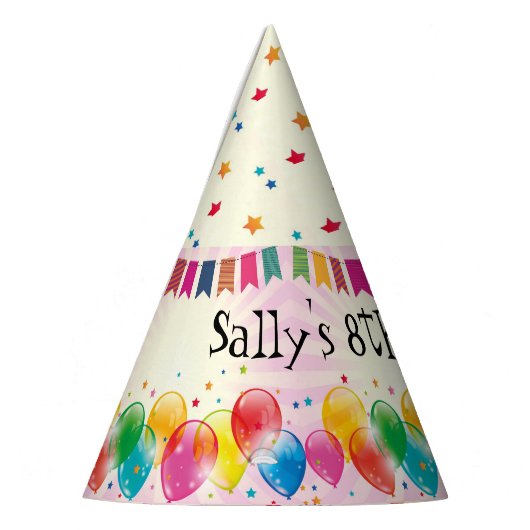 Birthday-ballonnen en Pet van de sterrenpartij Feesthoedjes (Links)