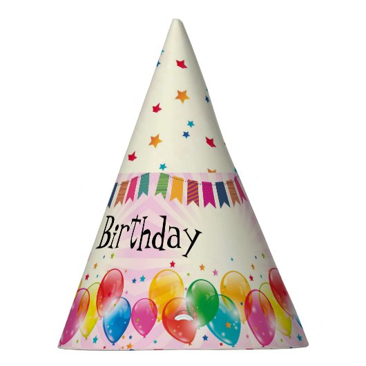 Birthday-ballonnen en Pet van de sterrenpartij Feesthoedjes (Rechts)